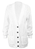 Long Sleeve Cable Knit Cardigan