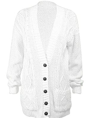 Long Sleeve Cable Knit Cardigan