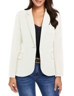 One Button Blazer with Pockets