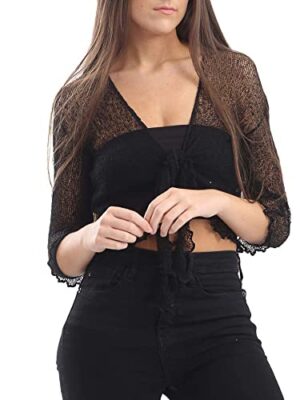 Fish Net Bolero Shrug Top