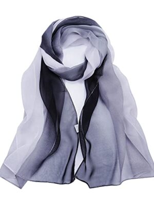 BLURBE Ombre Chiffon Scarf for Women - 160×50 cm