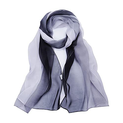 BLURBE Ombre Chiffon Scarf for Women - 160×50 cm