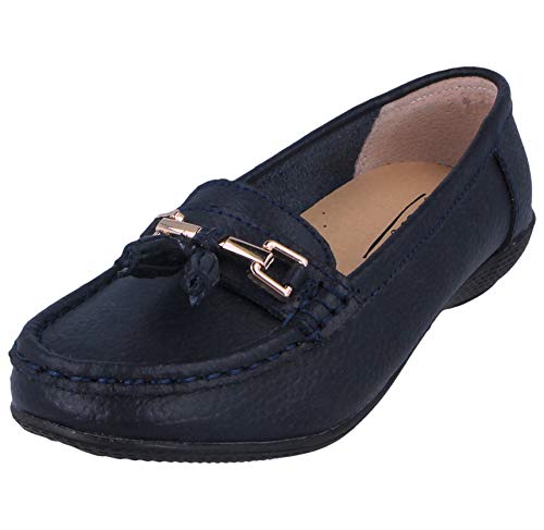Leather Flat Loafer Casual Comfy Work Shoes