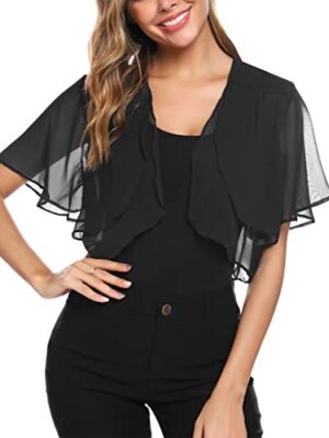 Bolero Shrug Chiffon Cropped Cardigan