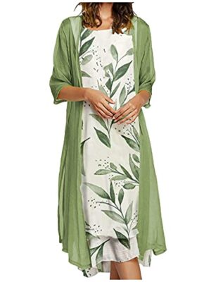 Casual Floral Print Chiffon Dress