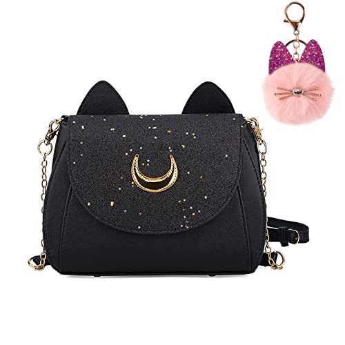 PU Leather Crossbody Bag - Black