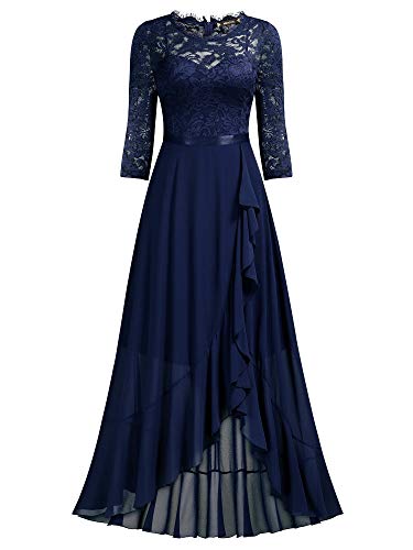 Elegant Floral Lace Maxi Dress