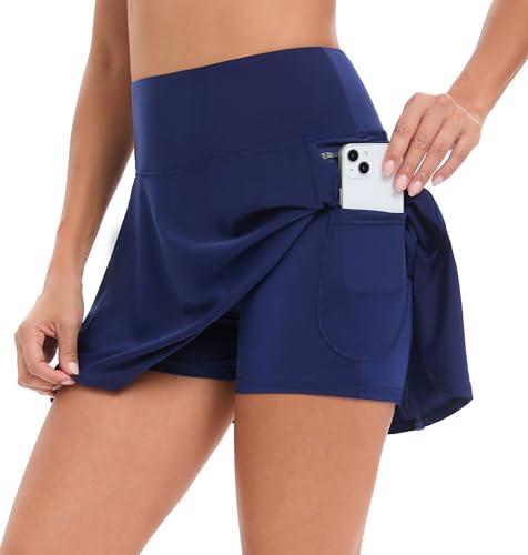 High Waist Swim Skirt with Shorts