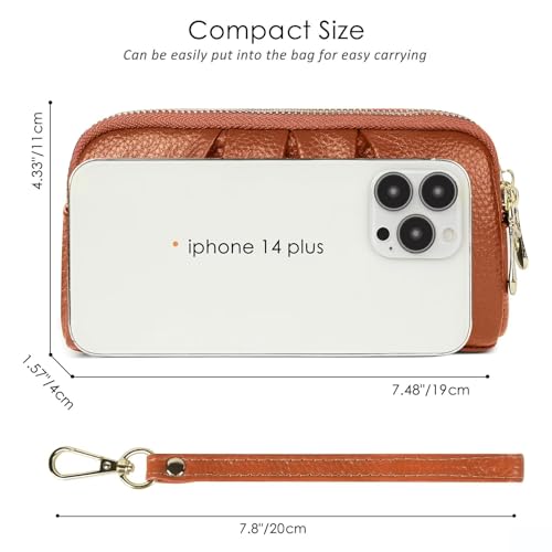 Ruched Wristlet Wallet with Strap
