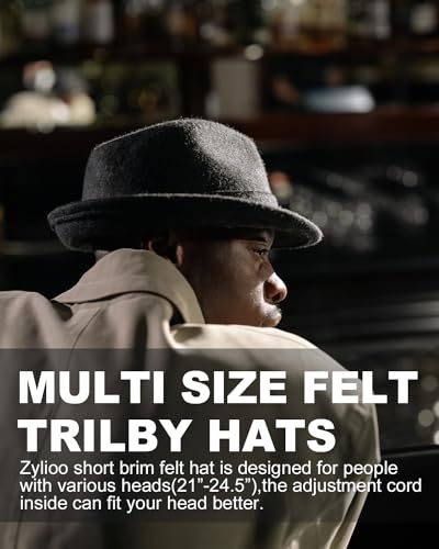 Felt Trilby Fedora, Large Short Brim Hat