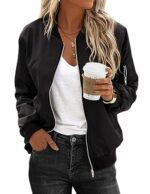 Quilted Bomber Jacket, Black, Size L