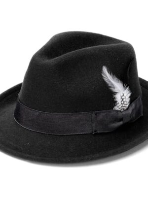 Classic Fedora Hat with Feathers