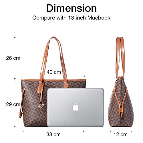 Brown Faux Leather Tote Bag
