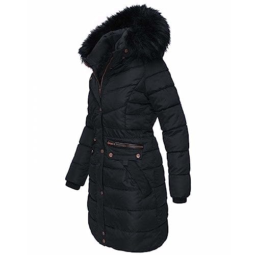 Quilted Hooded Winter Parka - Fleece Lined
