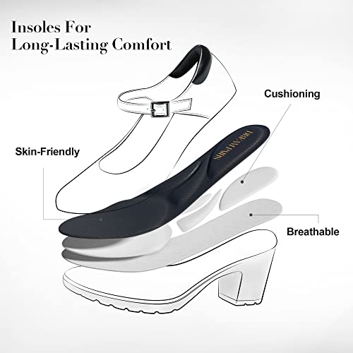 Chunky Low Block Heels Mary Jane Shoes