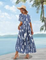 Plus Size Bohemian Floral Maxi Dress