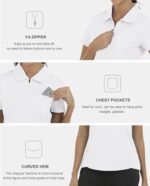 Short Sleeve Polo Shirt with 1/4 Zipper