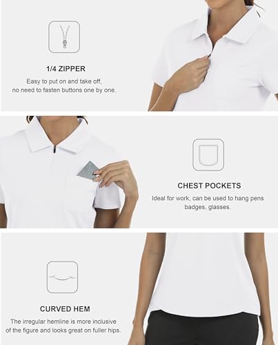 Short Sleeve Polo Shirt with 1/4 Zipper