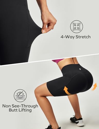 High Waist Cycling & Gym Shorts with Pockets