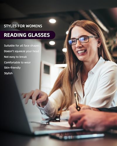 4 Pack Fashion Spring Hinge Reading Glasses