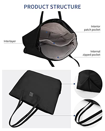 49cm Water Resistant Tote Bag with Zip and Pockets
