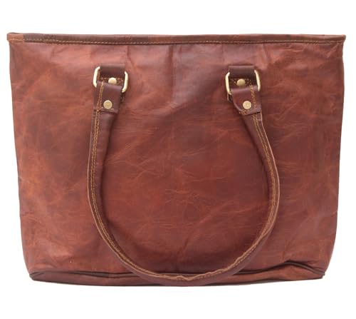 Vintage Leather Tote Bag
