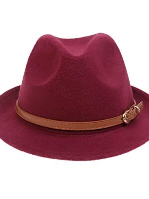 Wool Panama Hat, Curl Brim Jazz Fedora