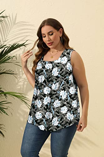 Square Neck Pleated Sleeveless Top