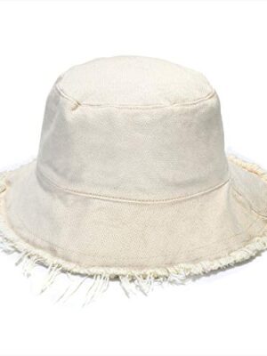 Summer Cotton Wide Brim Bucket Hat