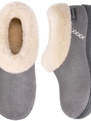 Micro Suede Plush Memory Foam Slippers