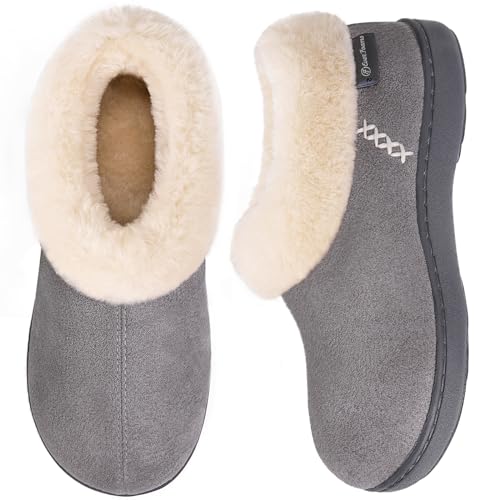 Micro Suede Plush Memory Foam Slippers
