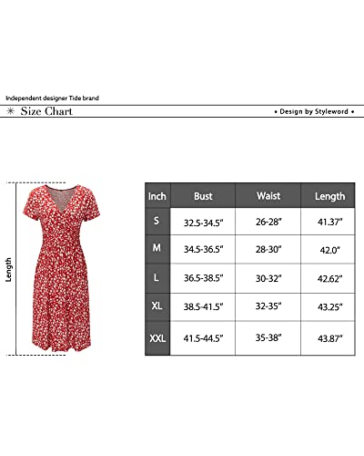 Summer V-Neck Floral Wrap Dress