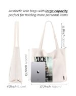 Corduroy Tote Bag with Zipper