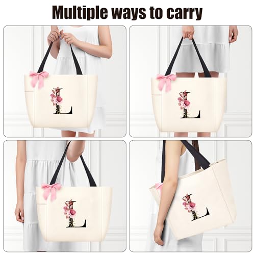 Vavabox Personalized Bridesmaid Tote Bag, Waterproof, Beige, L