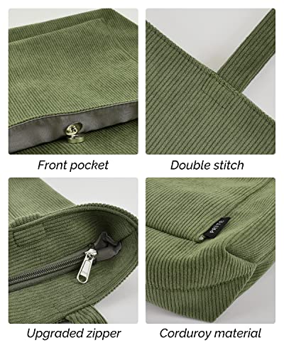 Corduroy Tote Bag - Green