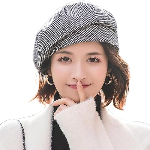 WANYI Vintage Korean Style Women's Winter Beret Hat
