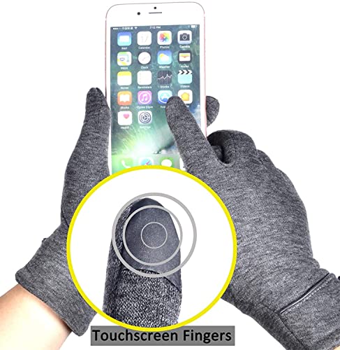 Outrip Women's Winter Touchscreen Gloves (Gray, M)