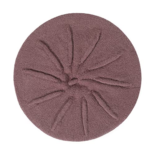 ZLYC Reversible Cashmere Beret for Women and Girls