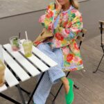 Cropped Floral Puffer Jacket