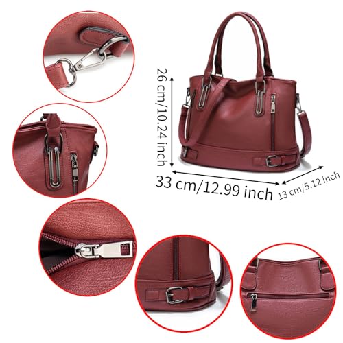 PU Satchel Crossbody Handbag