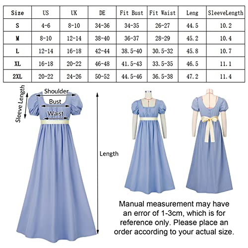 Green Regency Dress with Sash, Empire Waist