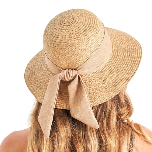 UPF 50+ Wide Brim Straw Sun Hat