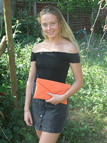 Faux Suede Clutch/Shoulder Bag