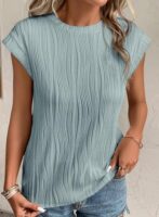 Short Sleeve Knit Blouse