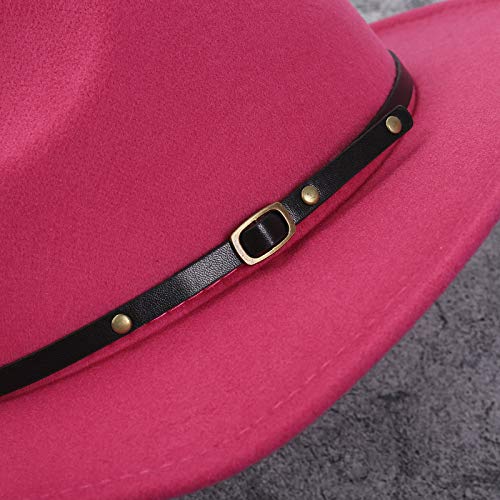 Wide Brim Fedora with Belt Buckle