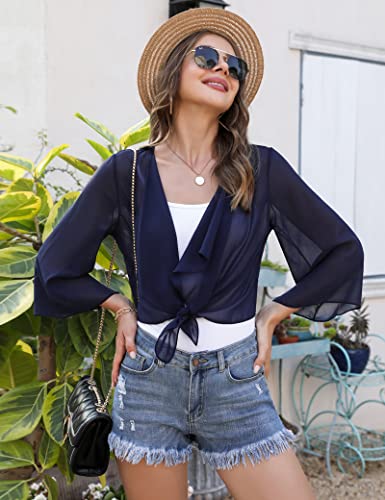 Chiffon Bolero Cardigans 3/4 Sleeve