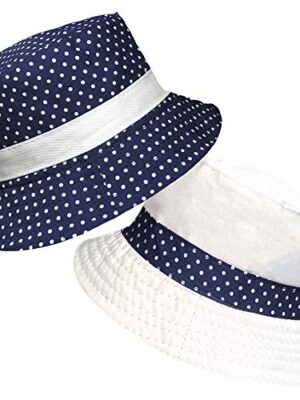 Reversible Cotton Polka Dot Sun Hat