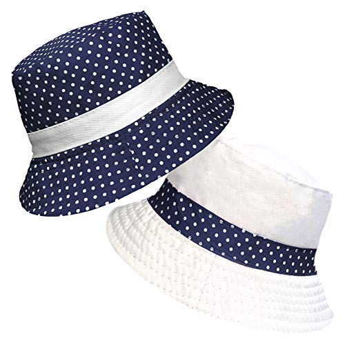 Reversible Cotton Polka Dot Sun Hat