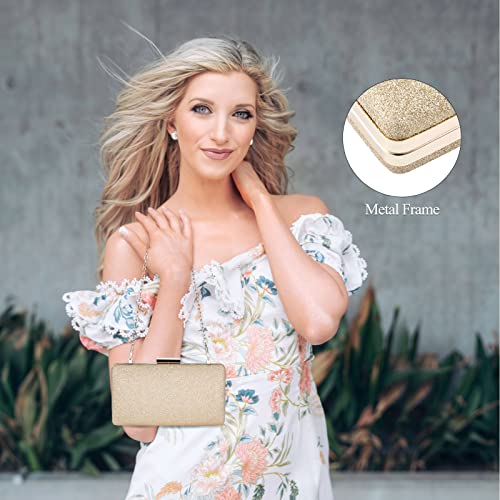 Gold Glitter Clutch - Evening/Party Bag