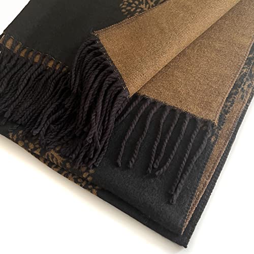 Reversible Scarf - Black, 200cm